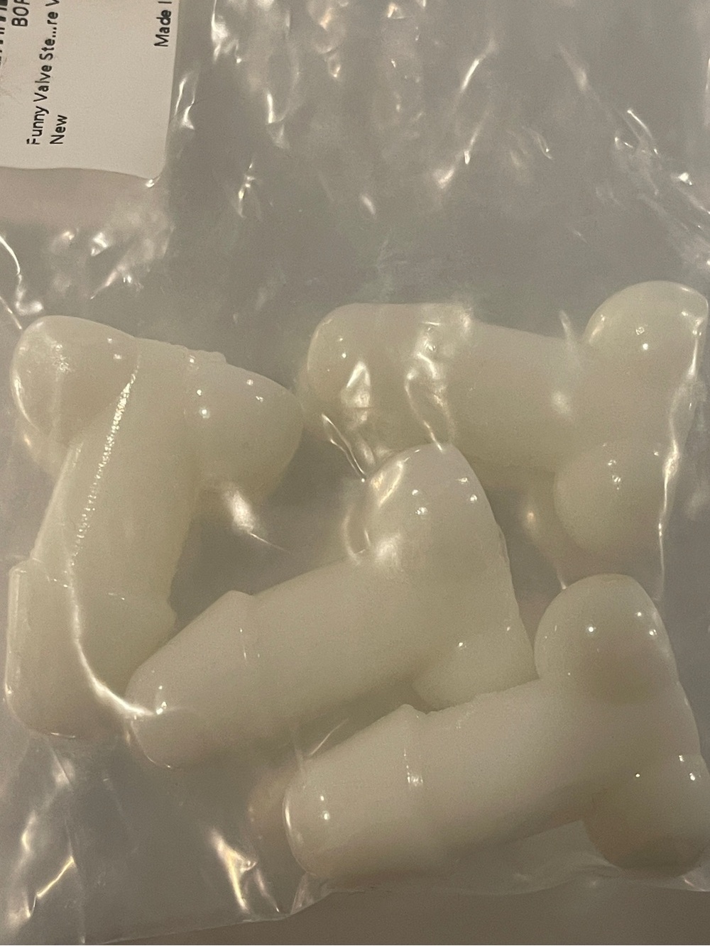 Tire Valve Stem Dick Caps- Glow In The Dark White - Picture 5 of 10